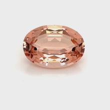 Load and play video in Gallery viewer, Peach Morganite- 19.79Cts/Oval