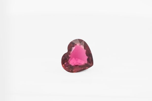 Unheated natural heart-shaped purple tourmaline gemstone for high-end luxury jewelry settings.