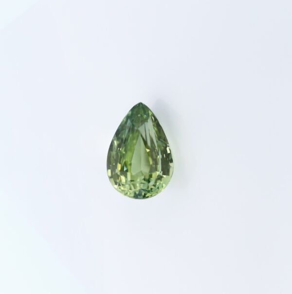 Green Sapphire - 3.09 Carat Pear Cut