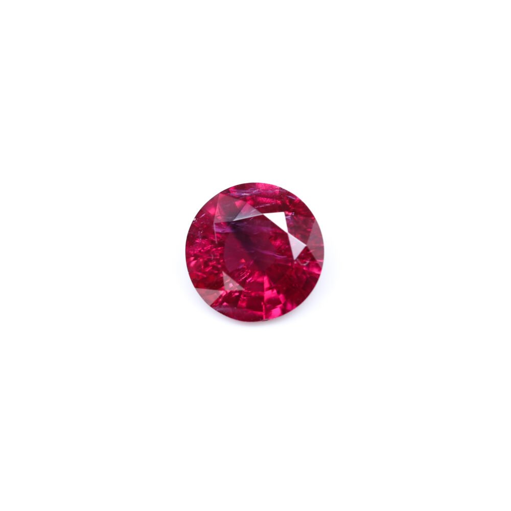 Rare Unheated Burma Ruby – 1.39 Carat Round Brilliant