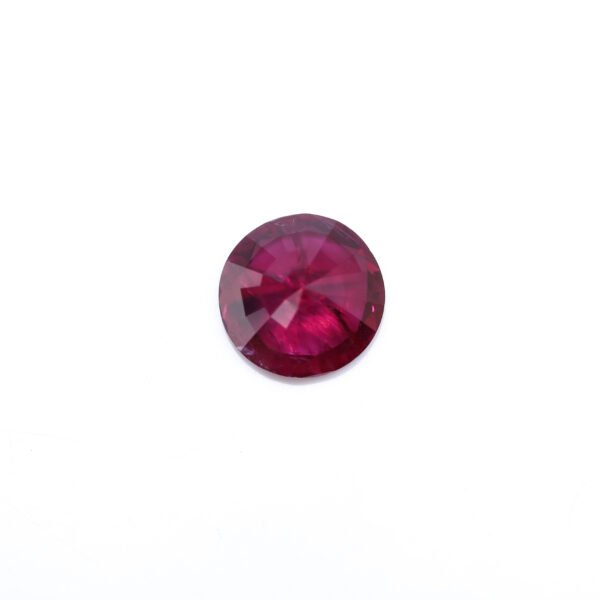 Rare unheated 1.39ct Burmese ruby gemstone, natural pink-red round ruby for high-end jewelry.