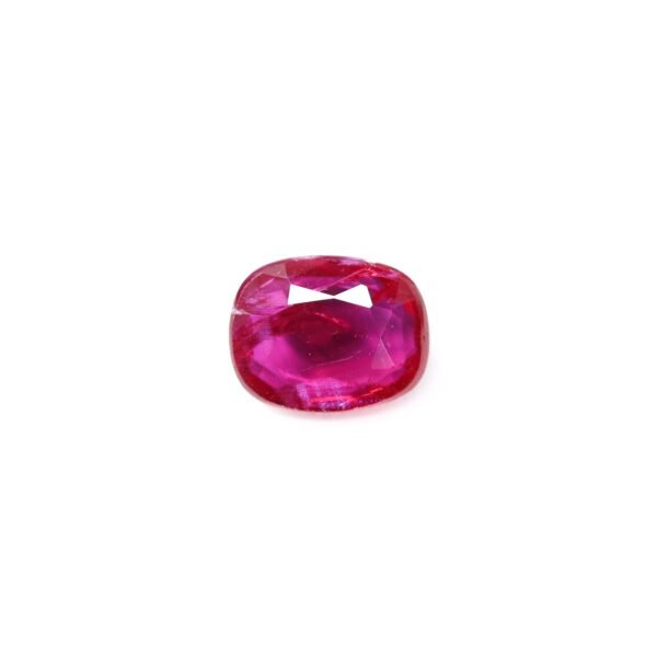 "1.03 carat natural Mozambique ruby from Perfect Shine Gems, pinkish red color, cushion cut."