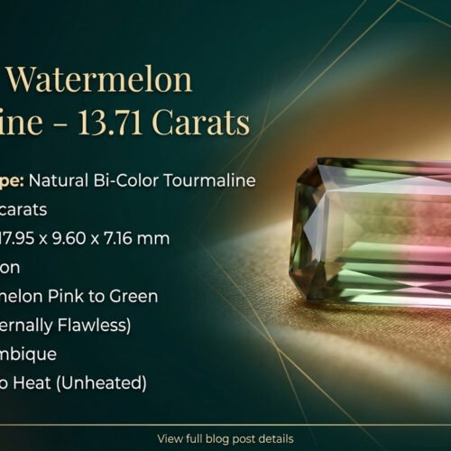 The Masterpiece of Nature: A 13.71 Carat Internally Flawless Bi-Color Tourmaline