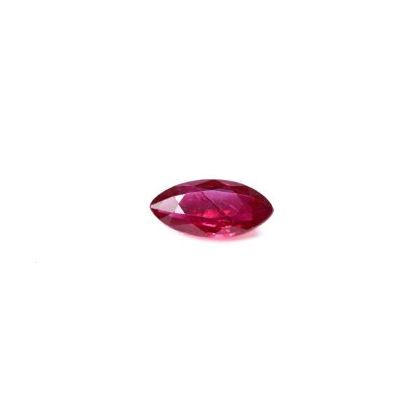"1.02 carat natural Mozambique ruby from Perfect Shine Gems, pinkish red color, 9mm marquise cut."
