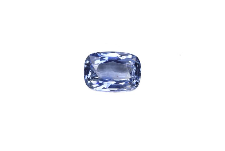 Perfect Shine Gems 1.04 Carat Cushion Cut Natural Blue Sapphire with Light Blue Luminous Color from Sri Lanka (SKU SAP017)