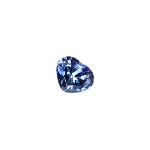 Perfect Shine Gems 1.36 Carat Heart Shape Natural Blue Sapphire with Light Blue Pastel Color from Sri Lanka (SKU SAP018)