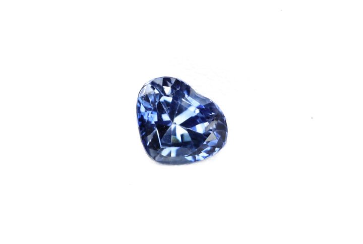 Perfect Shine Gems 1.36 Carat Heart Shape Natural Blue Sapphire with Light Blue Pastel Color from Sri Lanka (SKU SAP018)