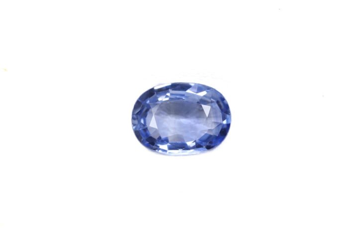 Perfect Shine Gems 1.20 Carat Oval Cut Natural Blue Sapphire with Light Blue Luminous Color from Sri Lanka (SKU SAP019)