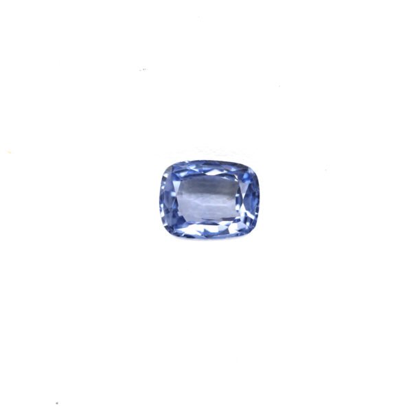 Perfect Shine Gems 1.50 Carat Cushion Cut Natural Blue Sapphire with IF-VVS Flawless Clarity and Light Blue Luminous Color from Sri Lanka (SKU SAP020)