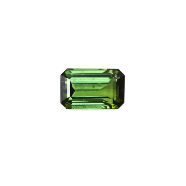 Perfect Shine Gems 3.50 Carat Octagon Cut Natural Green Tourmaline from Mozambique (SKU TO025)