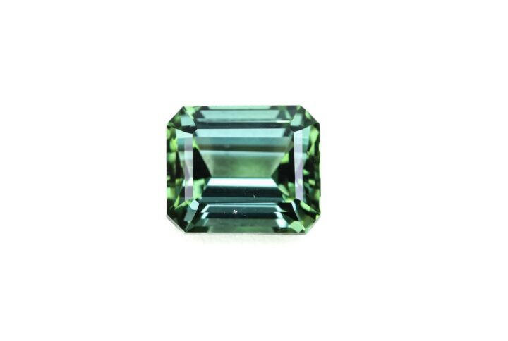 Perfect Shine Gems 4.46 Carat Octagon Cut Natural Blue Green Tourmaline from Mozambique (SKU TO027)