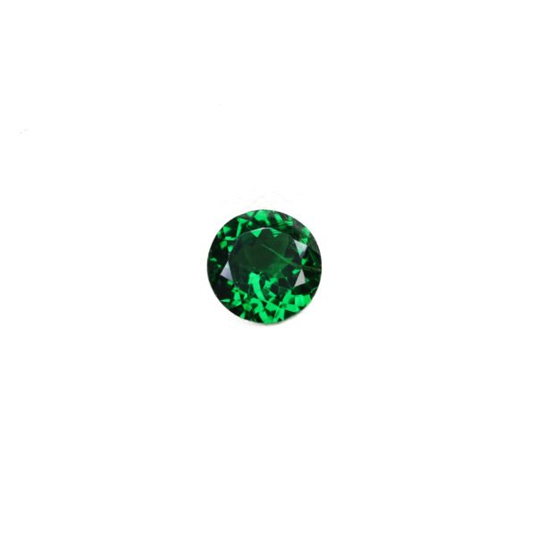 Perfect Shine Gems 0.87 Carat Round Brilliant Cut Natural Tsavorite Green Garnet with Vivid Green Color from Tanzania (SKU TS003)
