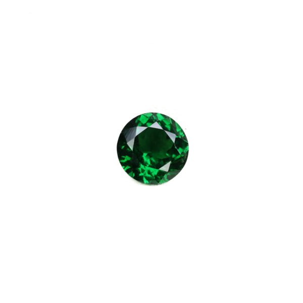 Perfect Shine Gems 0.86 Carat Round Brilliant Cut Natural Tsavorite Green Garnet with IF-VVS Flawless Clarity and Vivid Green Color from Tanzania (SKU TS005)